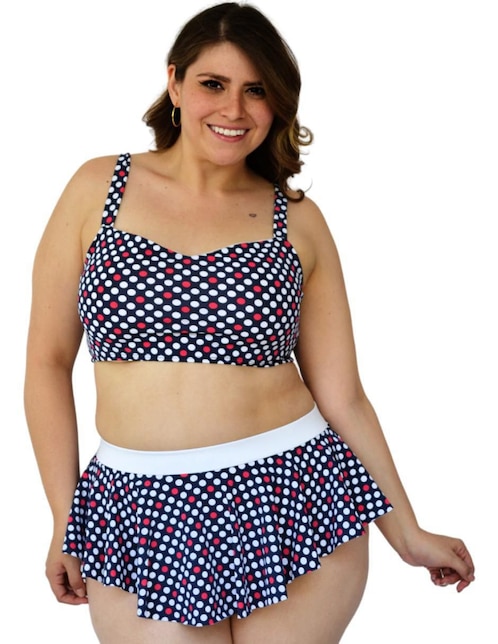 Conjunto bikini Roman Fashion estampado lunares para mujer