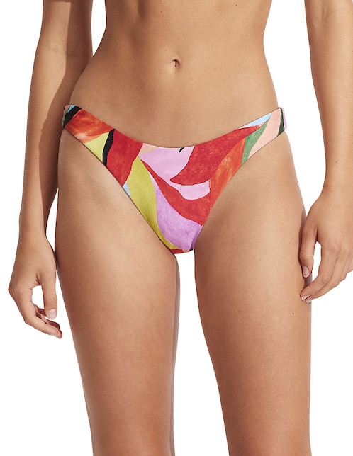 Bikini Seafolly floral a la cadera para mujer