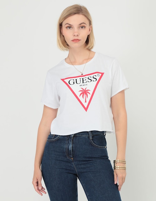 Playera manga corta cuello redondo para mujer 1