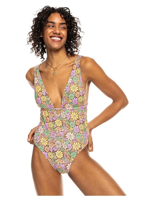 Traje de baño completo estampado floral para mujer Traje de baño completo estampado floral para mujer