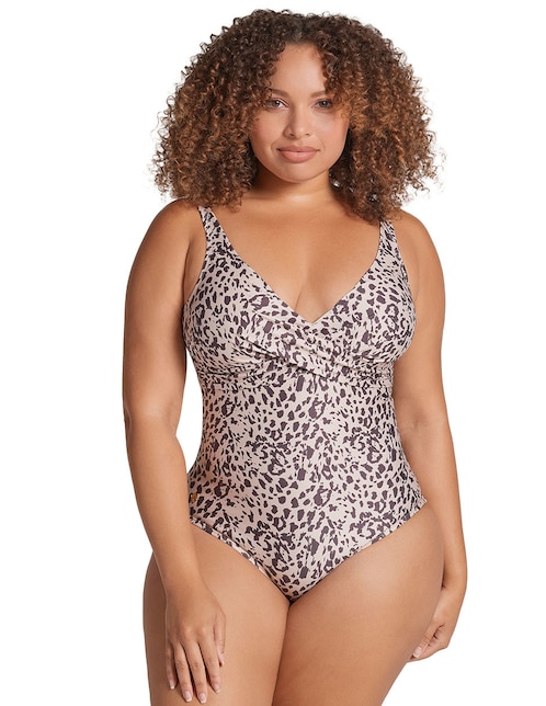 Traje de baño completo Leonisa estampado animal print para mujer