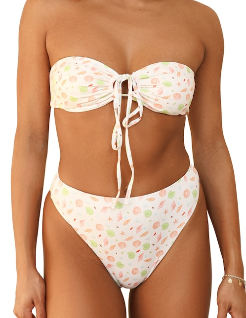Bikini estampado a la cintura para mujer 1