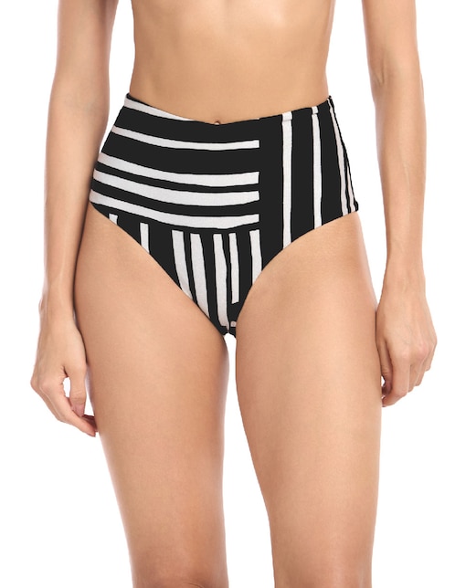 Bikini Dulzamara estampado a rayas a la cintura para mujer
