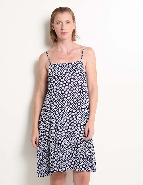 Salida de playa vestido con estampado para mujer 1