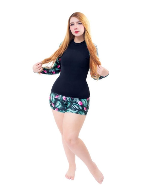 Conjunto tankini Sal y Mar estampado floral para mujer