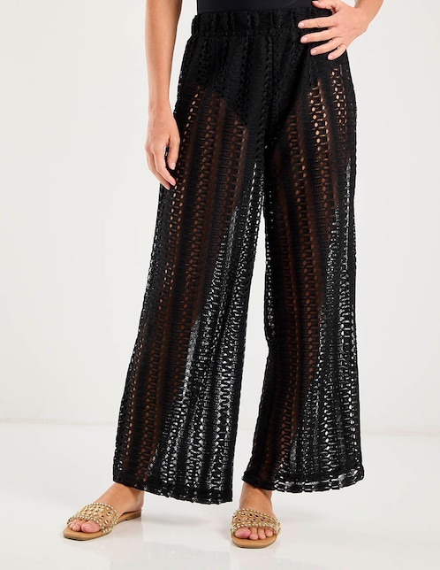 Pantalón relaxed palazzo para mujer 1