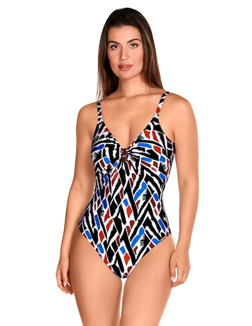 Traje de baño completo Dolores Cortés estampado para mujer