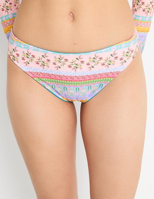 Bikini estampado floral a la cadera para mujer 1