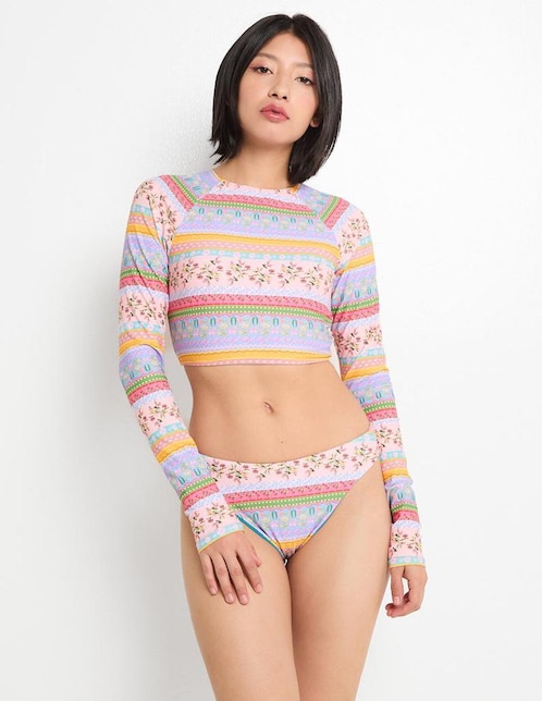 Wetshirt estampado floral para mujer 1