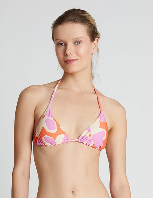 Top bikini Compañía Fantastica estampado floral con copa removible para mujer