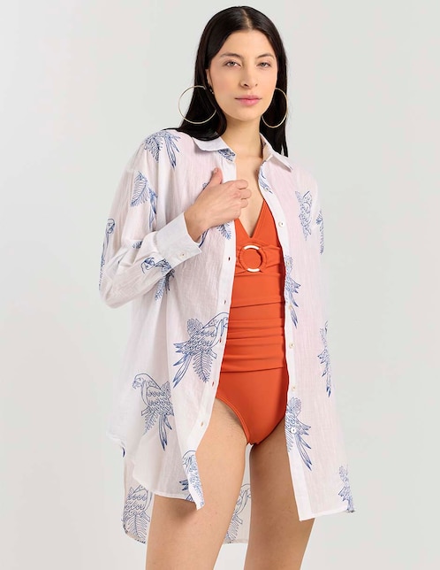 Salida de playa vestido Map para mujer