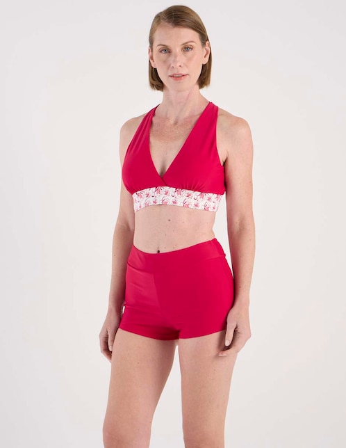 Halter estampado floral para mujer 1