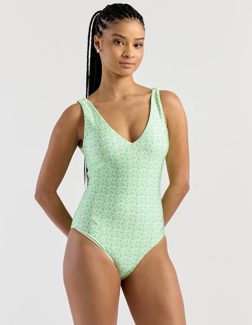 Traje de baño completo That's It estampado floral para mujer
