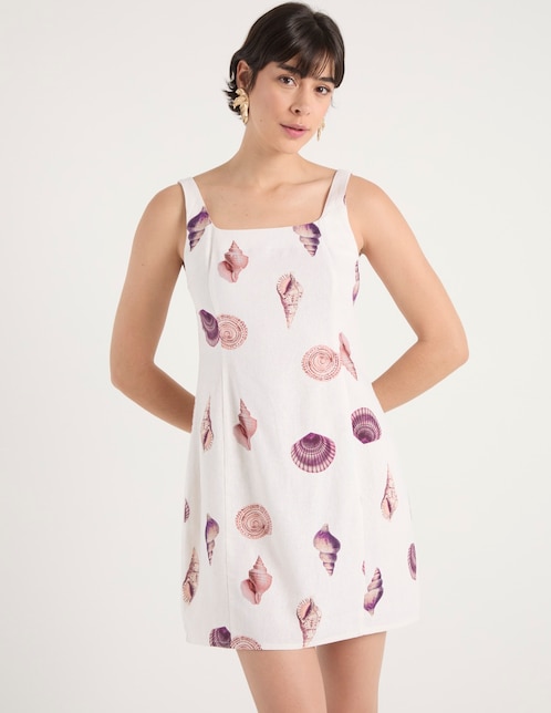 Vestido corto casual Map para mujer
