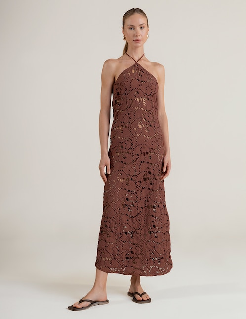 Salida de playa vestido Touche con amarre para mujer