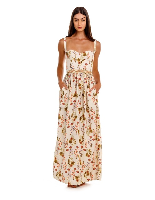 Vestido largo casual resort para mujer 1