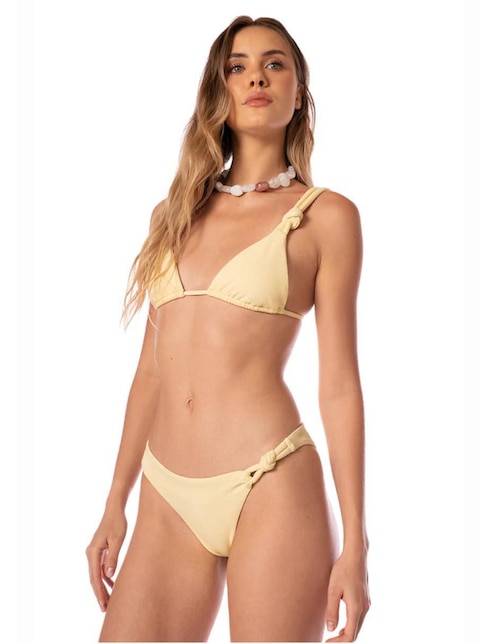 Conjunto bikini Kibys estampado liso para mujer