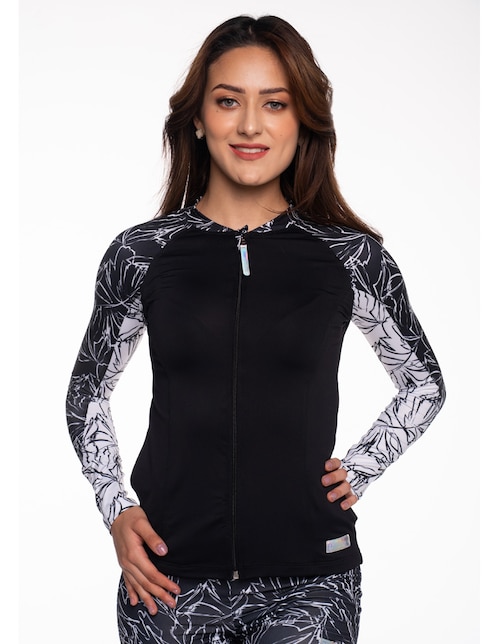 Wetshirt estampado floral para mujer 1