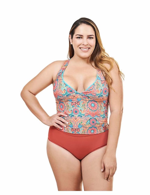Conjunto tankini Rebell estampado floral para mujer