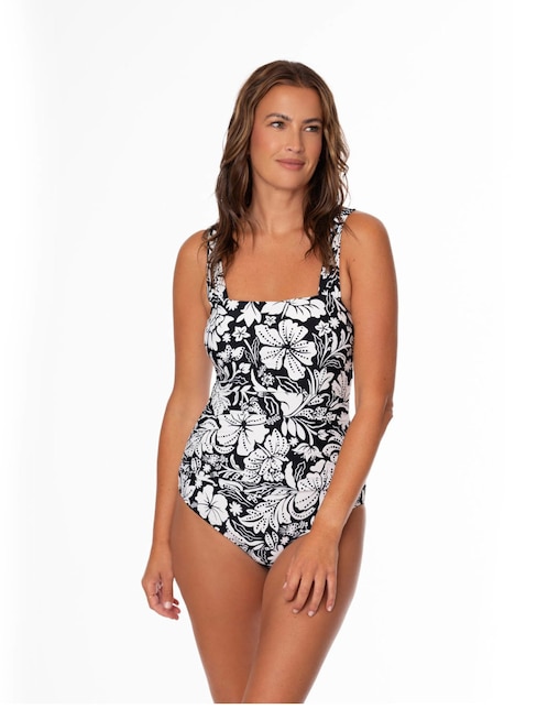 Traje de baño completo estampado floral para mujer 1