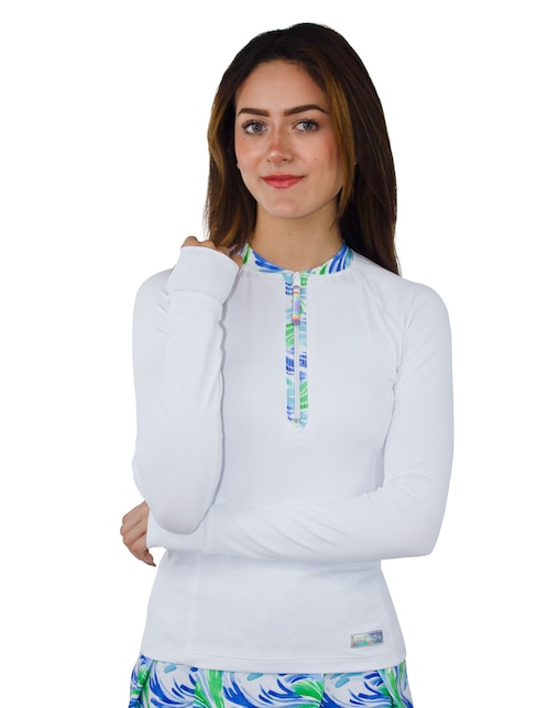 Wetshirt estampado floral para mujer 1