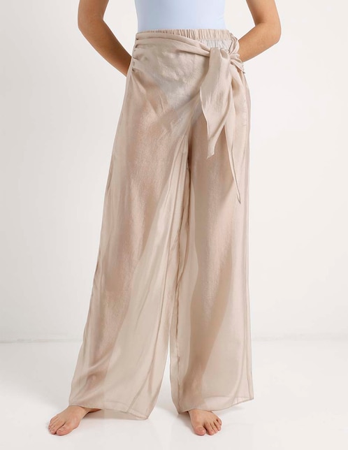 Pantalón acampanado amplio para mujer 1