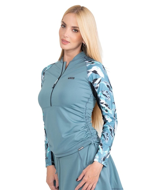 Wetshirt estampado floral para mujer 1