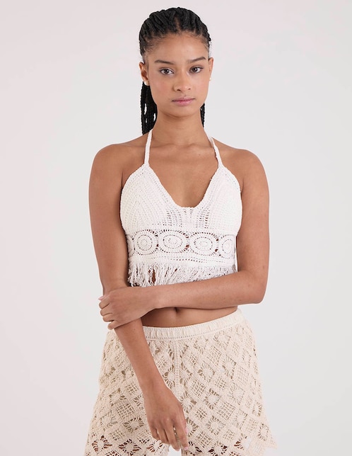 Top cuello halter tirante delgado 1