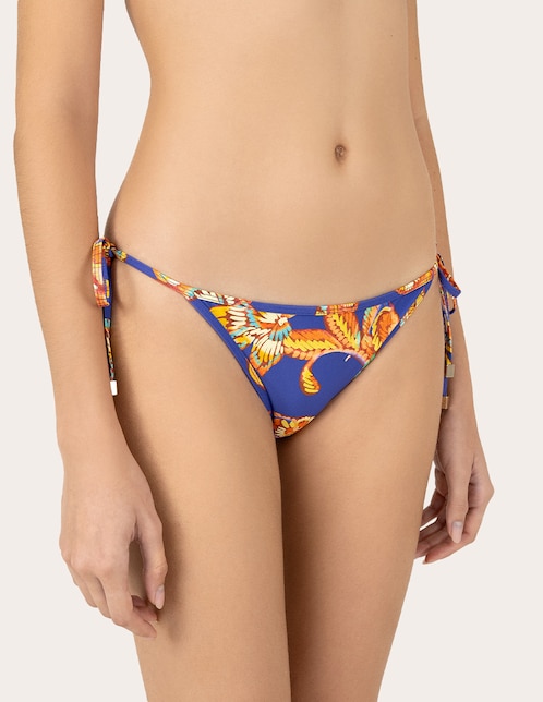 Bikini Zingara estampado macroprint a la cadera para mujer