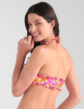 Top bikini ETAM estampado floral sin copas para mujer