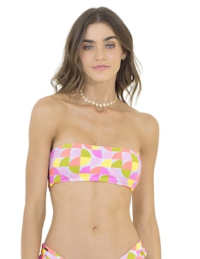 Top bikini Maaji estampado con copa removible para mujer