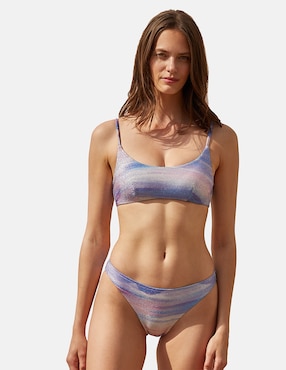 Bikini ETAM floral media cintura para mujer