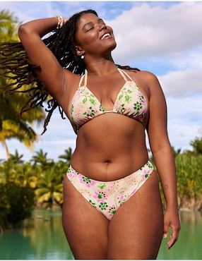 Brasileña bikini Aerie floral cadera para mujer