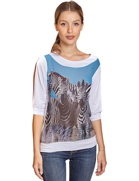 Blusa Beatriz Meade manga 3/4 para mujer