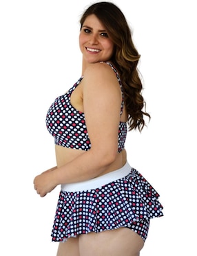 Conjunto bikini Roman Fashion estampado lunares para mujer