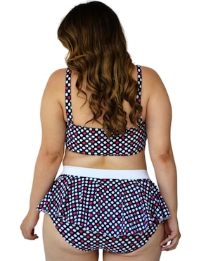 Conjunto bikini Roman Fashion estampado lunares para mujer
