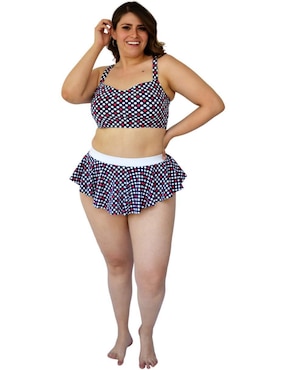 Conjunto bikini Roman Fashion estampado lunares para mujer