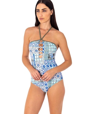 Traje De Baño Maxima Swimwear A Cuadros Para Mujer