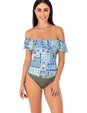 Traje De Baño Maxima Swimwear A Cuadros Para Mujer