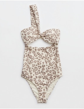 Traje De Baño Completo Aerie Estampado Animal Print Para Mujer