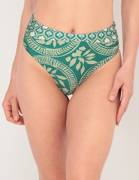 Panty Bikini Palmacea Estampado A La Cadera Para Mujer