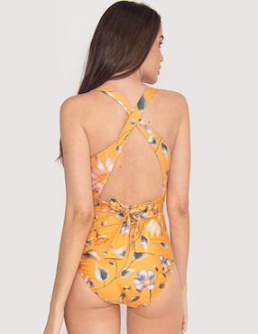 Traje de baño completo Bari Swimwear estampado floral para mujer