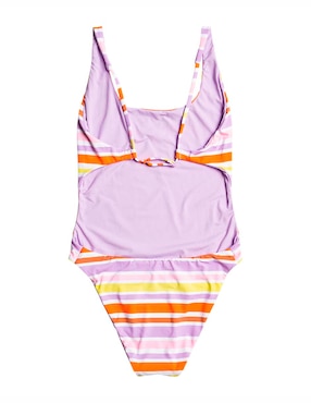 Traje de baño completo Roxy estampado a rayas para mujer