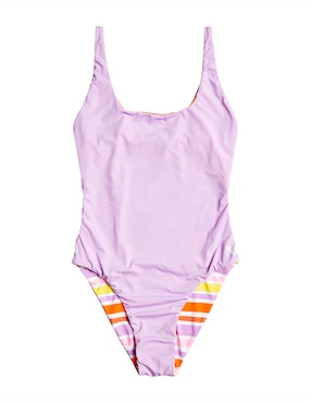 Traje de baño completo Roxy estampado a rayas para mujer