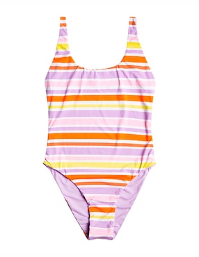 Traje de baño completo Roxy estampado a rayas para mujer