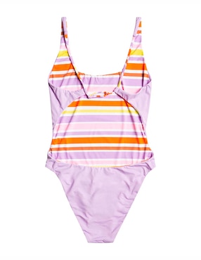 Traje de baño completo Roxy estampado a rayas para mujer
