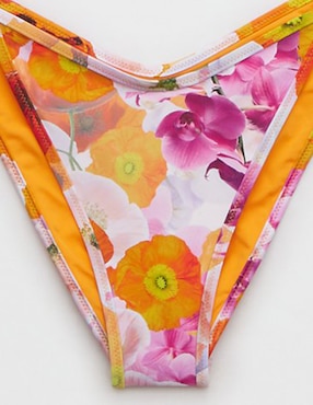 Panty bikini Aerie estampado floral a la cintura para mujer