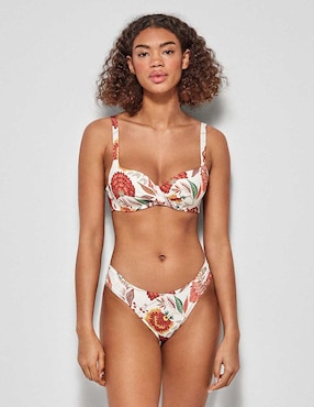 Top Bikini Gisela Estampado Floral Con Copa Preformada Para Mujer