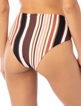 Bikini Timeless estampado a rayas a la cintura para mujer