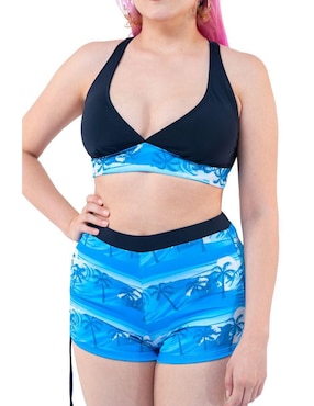 Conjunto bikini Sal y Mar estampado para mujer